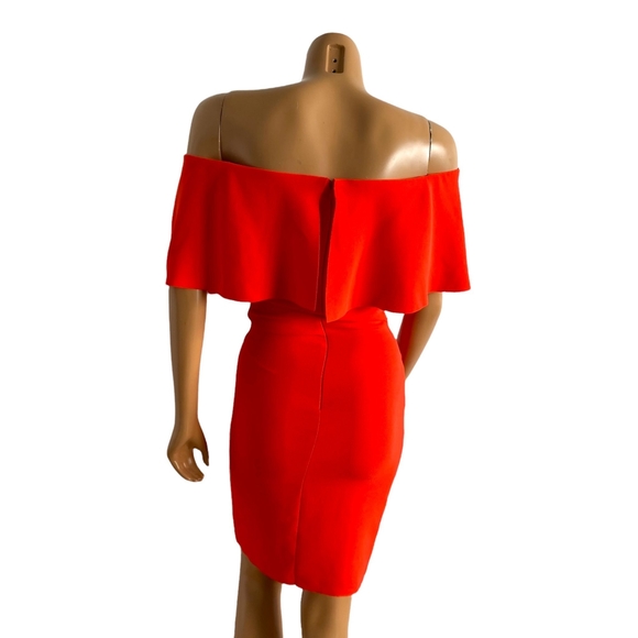 Reiss Orange Dress Size 4 - Picture 4 of 10